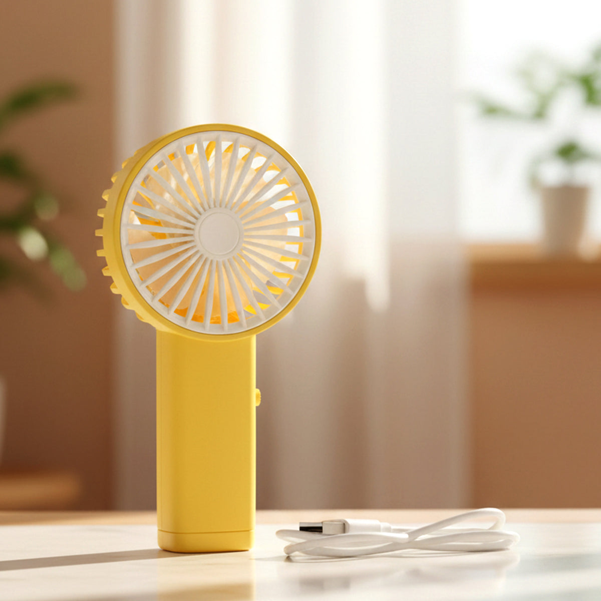 Mini USB Rechargeable Handheld Fan - Portable Cooling (1 Pc) - Happy Price - Image 3