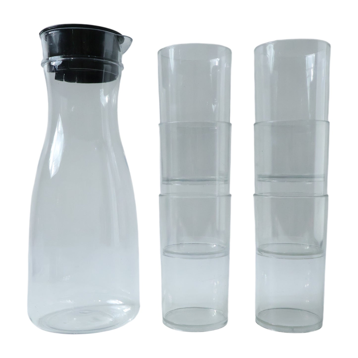 Plastic Water Jug and Glass Set - 1000ml Jug, 6 x 300ml Glasses - Great Price - Image 4