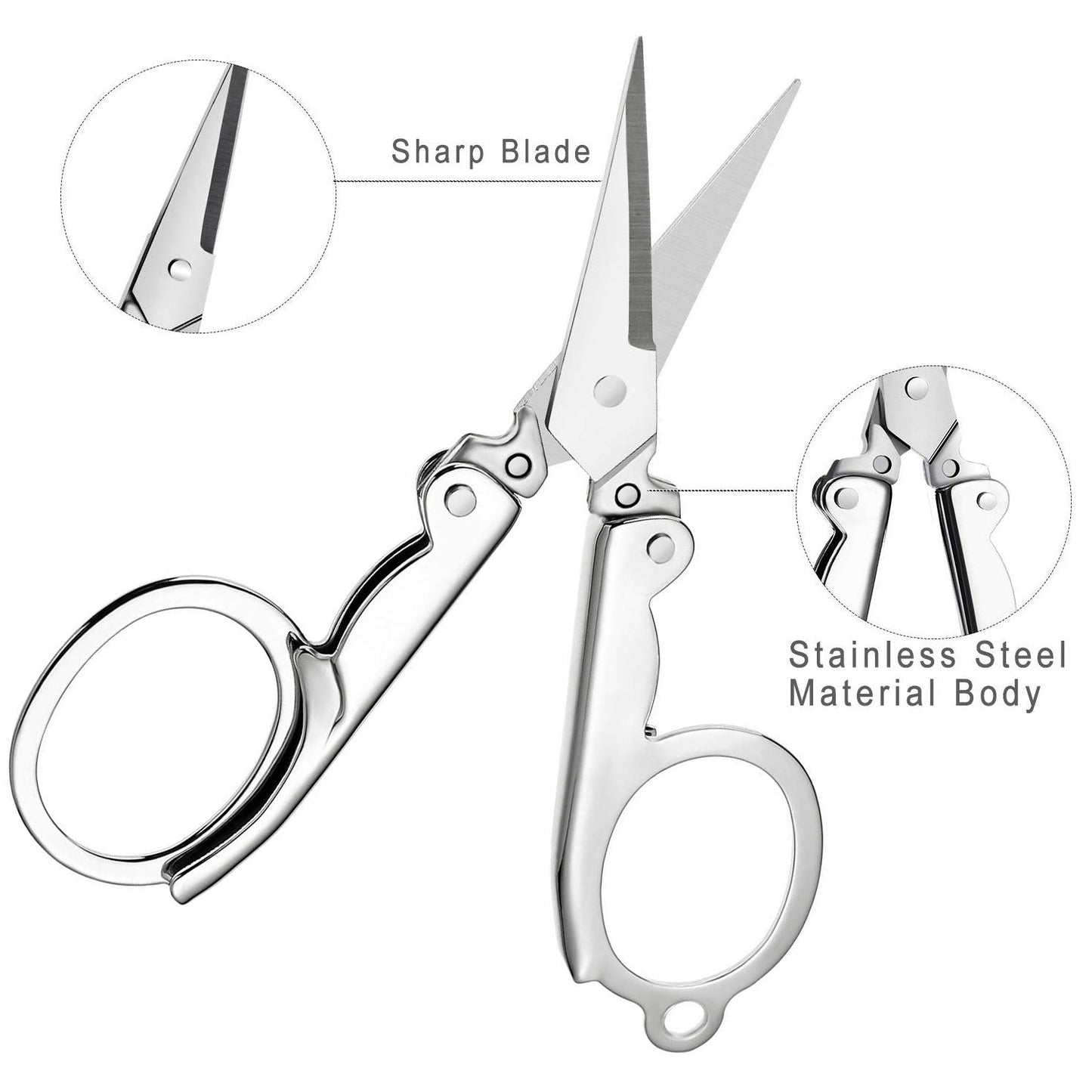 Folding Scissor 3.5inch Used In Crafting And Cutting Purposes For Childrens And Adults. - Happy Price - Image 5