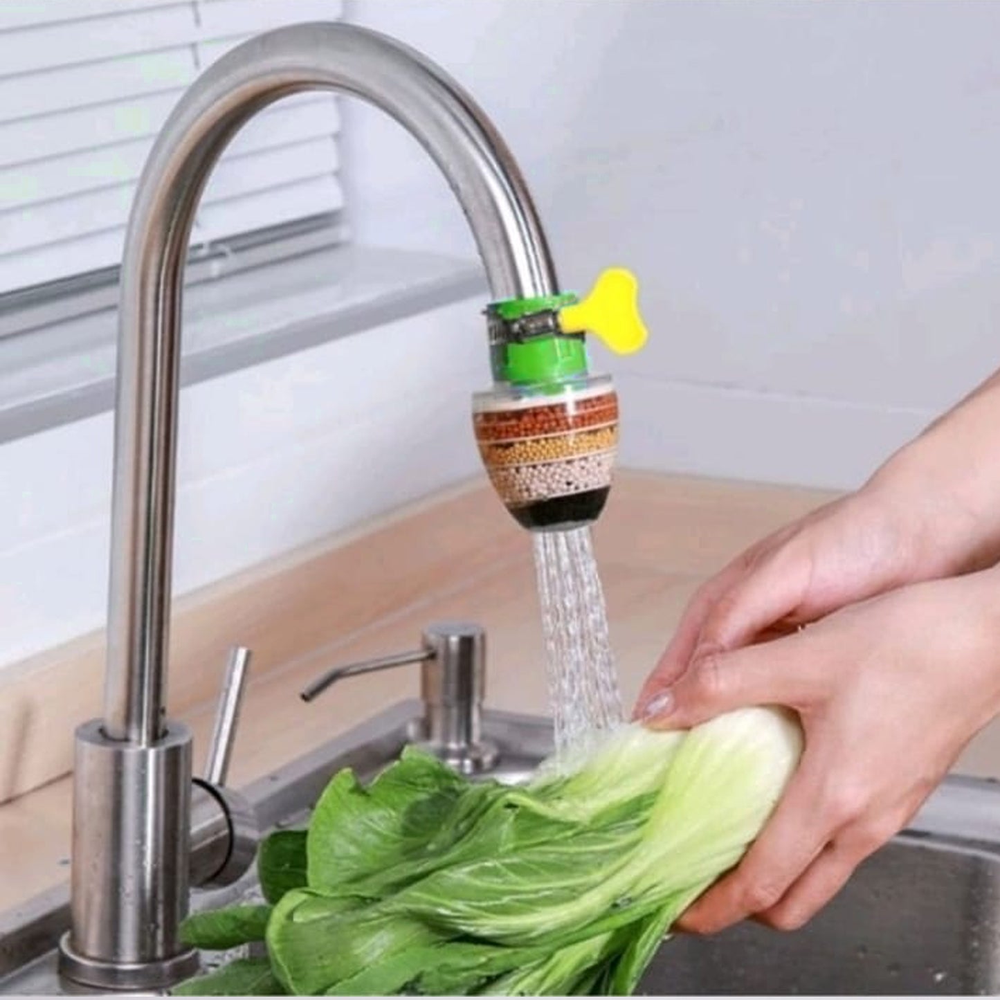 Water Faucet Clean Purifier Filter Cartridge Water Tap Upgrade Universal Interface Faucet Filter (Six Layer Purifier) - Happy Price - Image 7