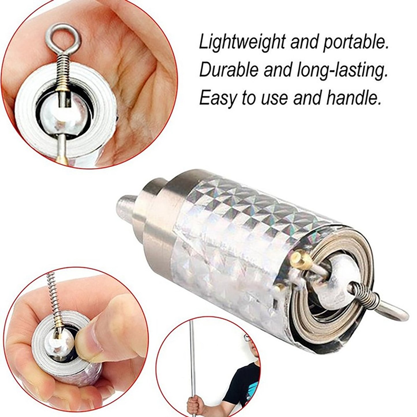 Magic Toy Metal High Elasticity Steel Silver Appearing Cane Magic Toy Magic Steel - Happy Price - Image 4