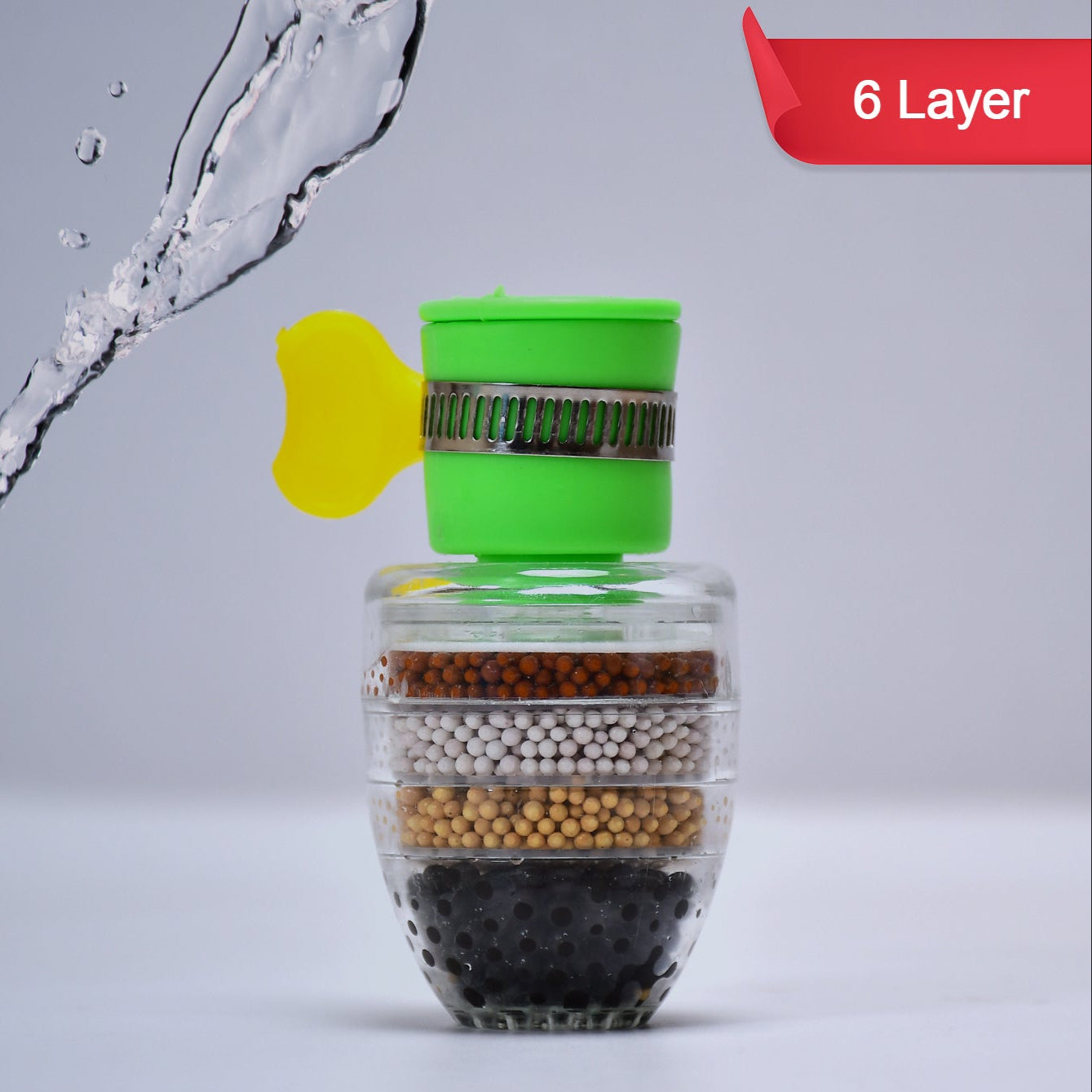 Water Faucet Clean Purifier Filter Cartridge Water Tap Upgrade Universal Interface Faucet Filter (Six Layer Purifier) - Happy Price - Image 1