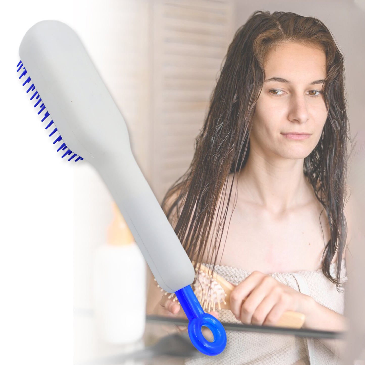 Self-cleaning Hairbrush Self-cleaning Anti-static Detangling Massage Comb One-pull Clean Scalable Rotate Lifting Self Cleaning Hairbrush Hair Styling Tools - Happy Price - Image 3