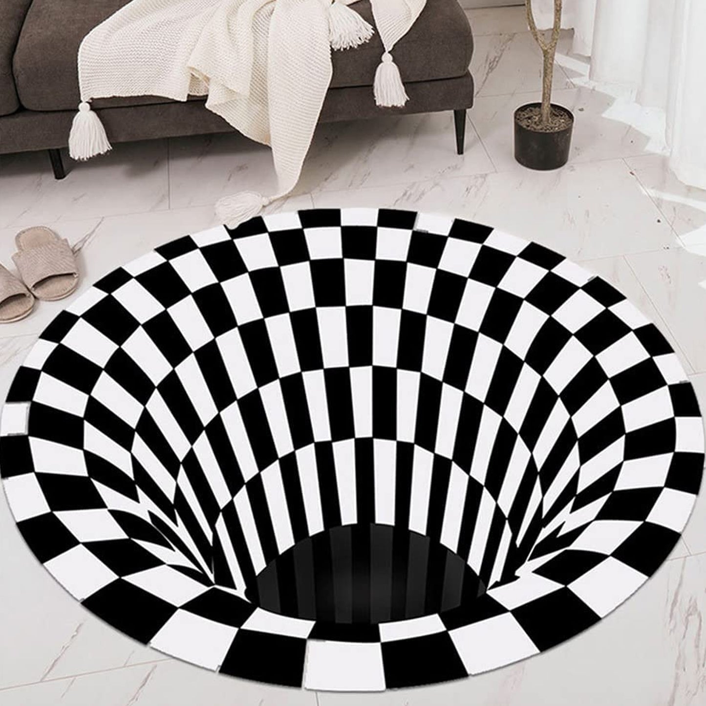 3d Space Round Carpet Floor Mat Non-woven Doormat (1 Pc 78 Cm) - Happy Price - Image 2