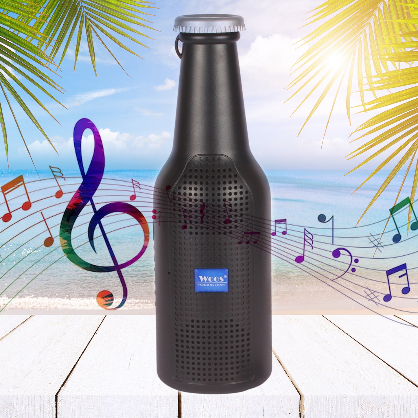 Bottle Shape Bluetooth Speaker And Weatherproof Enhanced Wireless Usb Rechargeable Calling Fm Aux Usb Sd Card Support Portable Bluetooth Speaker With Rich Deep Bass - Happy Price - Image 3