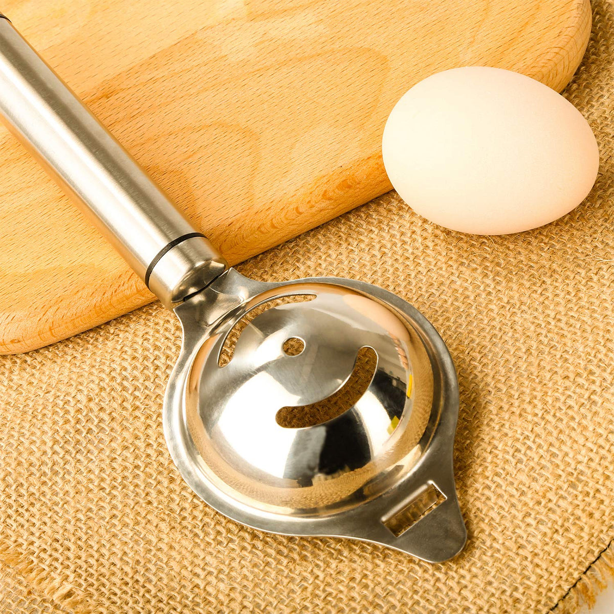 Durable Stainless Steel Egg Separator Tool (1 Pc) for Kitchen - Happy Price - Image 6