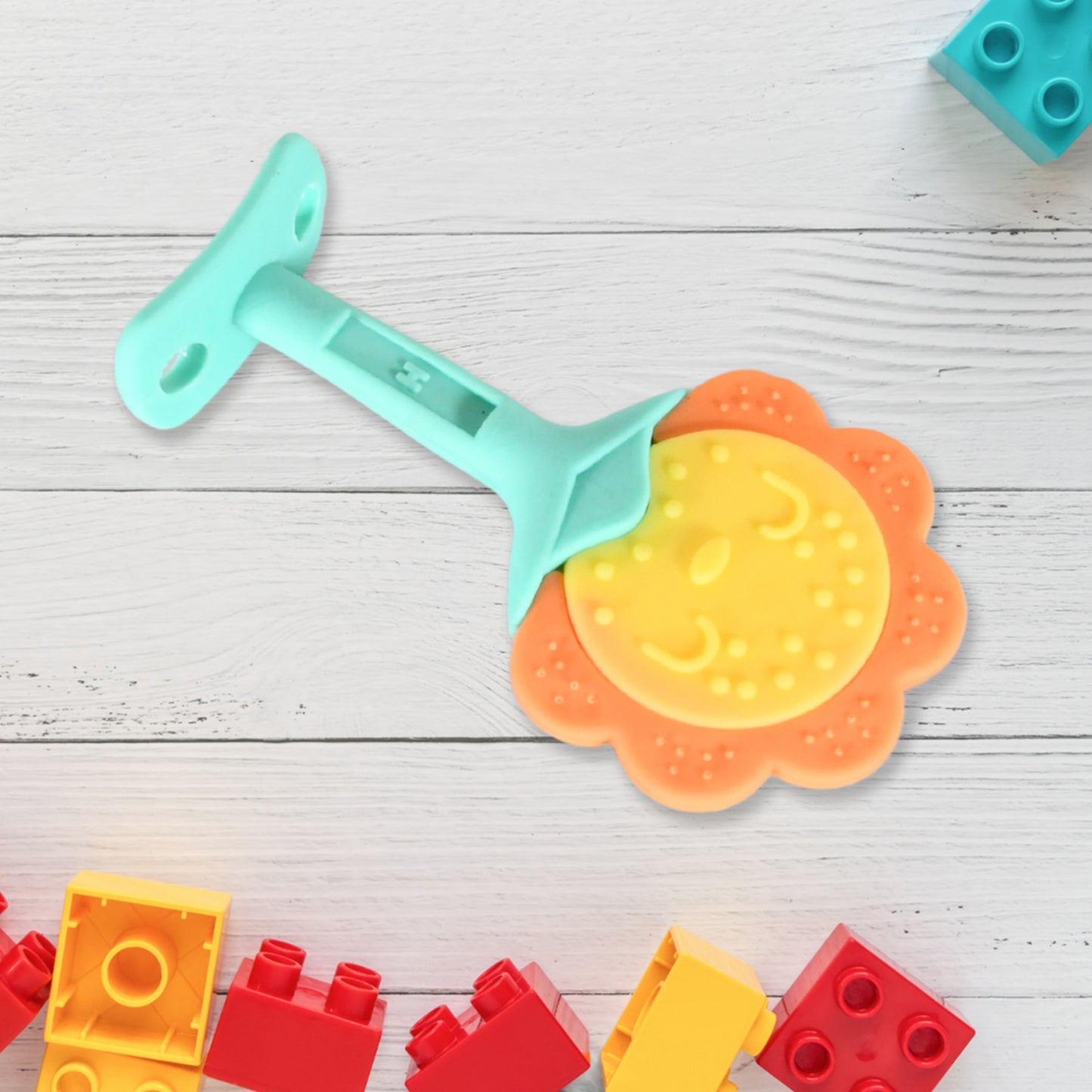 Baby Silicone Teether Fruit Teether For Toddlers100 Food Grade Silicone Teether Non-toxic Latex Free Suitable For Kids Above 3 Months Sunflower Moon Shape(1 Pc) - Happy Price - Image 6