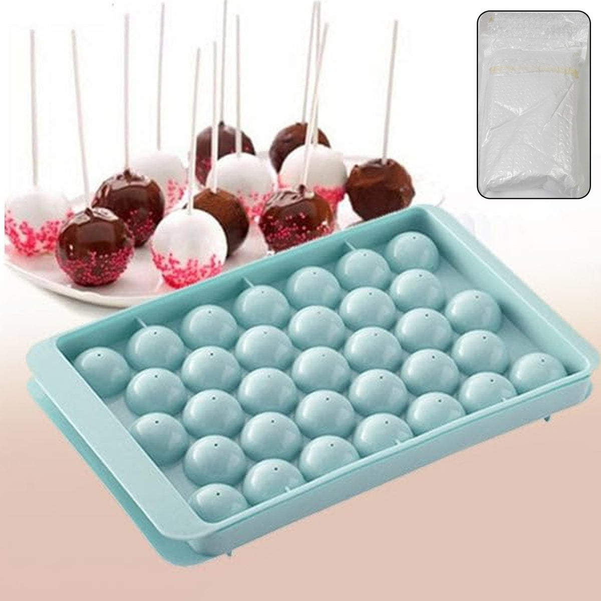 Reusable Round Ice Ball & Candy Mold - 33 Cavities - Happy Price - Image 2