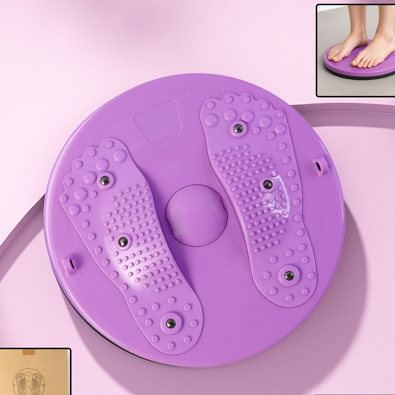 Portable Waist Twisting Disc with Magnetic Acupressure Massage for Core Fitness - Happy Price - Image 1