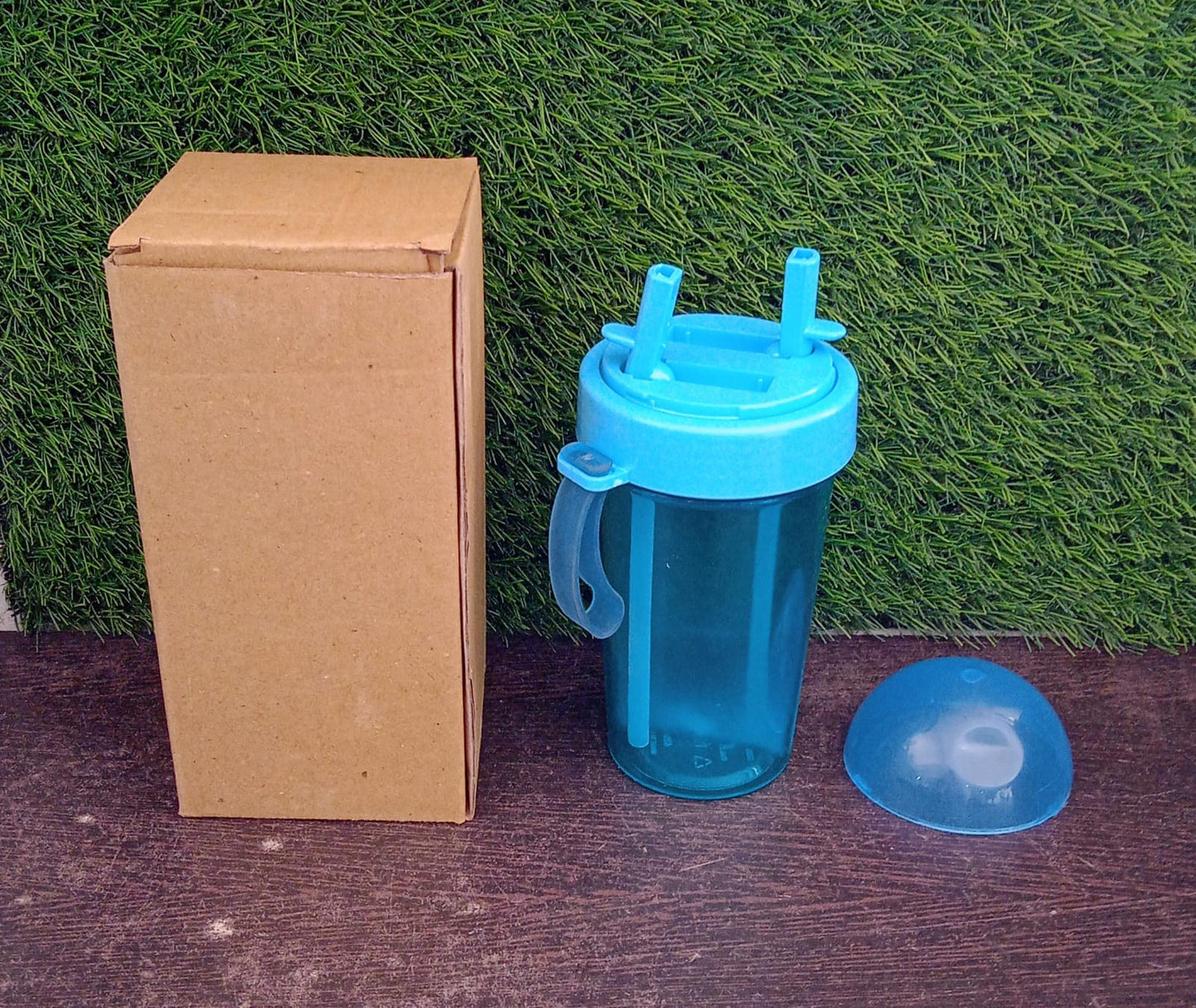 2 Drinks In 1 Cup Water Bottle Stable Sturdy Dual Use Bottle 2 Straws For Shopping Travel For Outdoor Activities (1 Pc) - Happy Price - Image 6