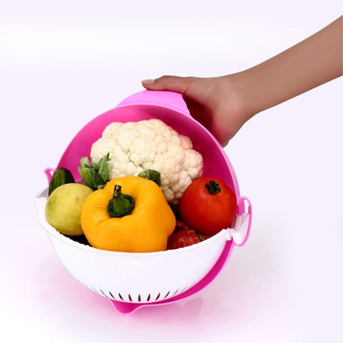 Multifunctional Vegetable Fruits Cutter Shredder With Rotating Drain Basket - Happy Price - Image 6