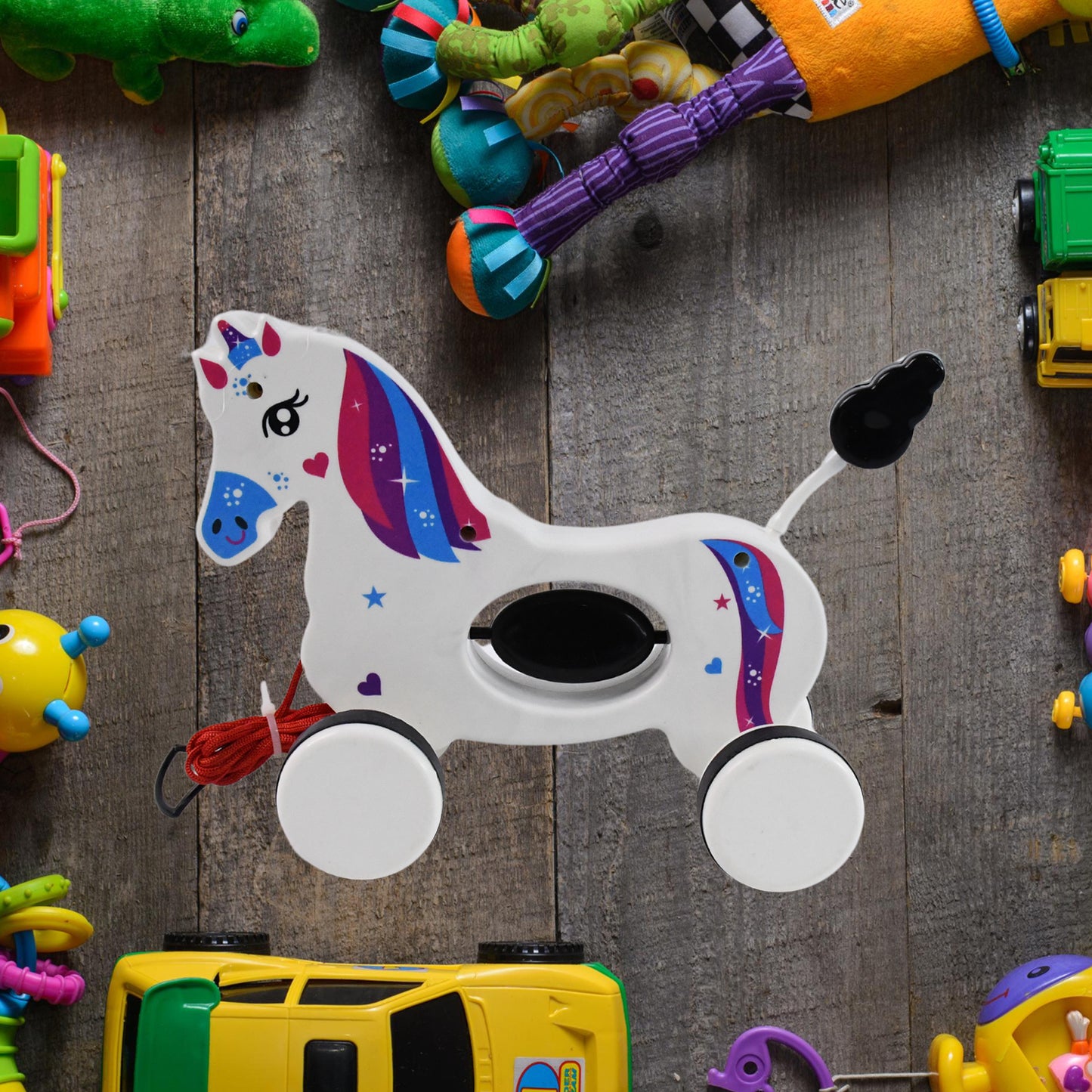 Pull Along Toy Unicorn Pull String Toys For Babies - Happy Price - Image 3