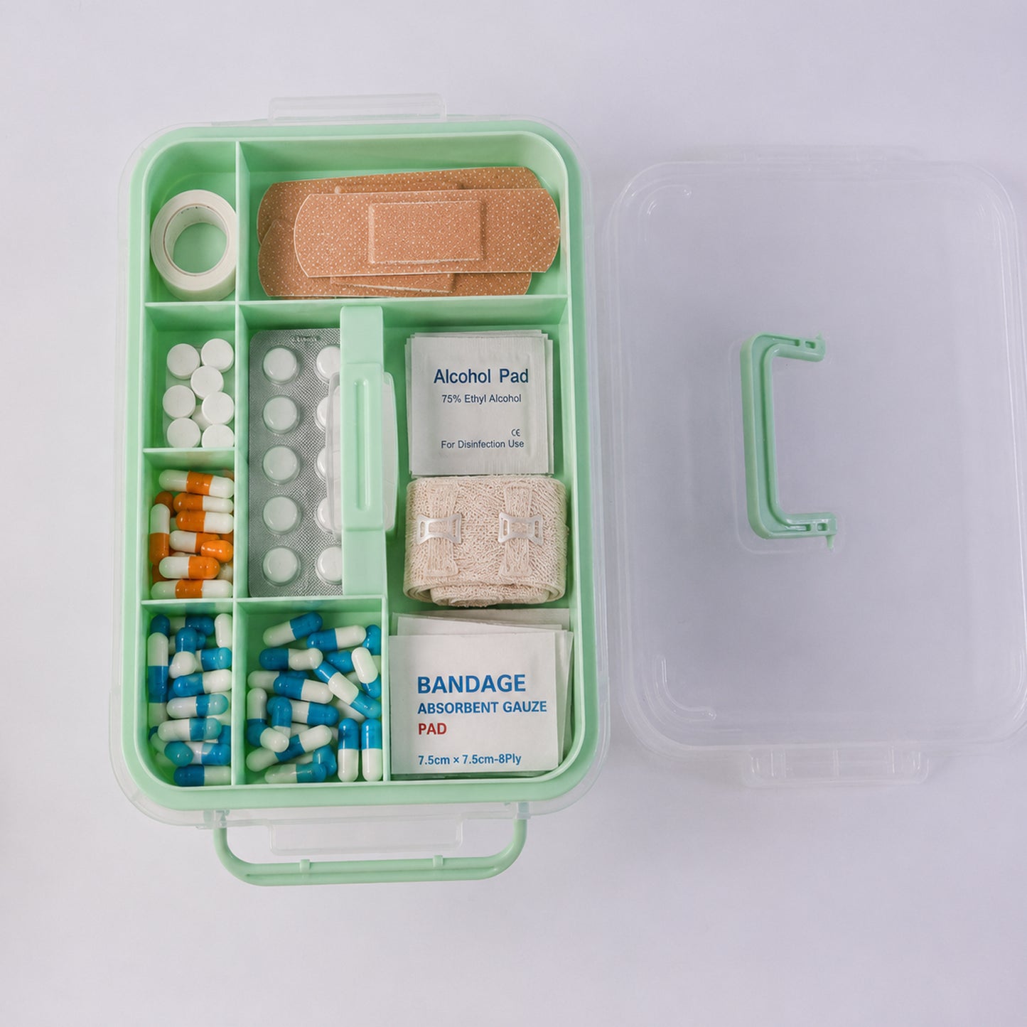 Plastic Medicine Organizer Box with Lock Lid & Handle (1 Pc) - Happy Price - Image 7