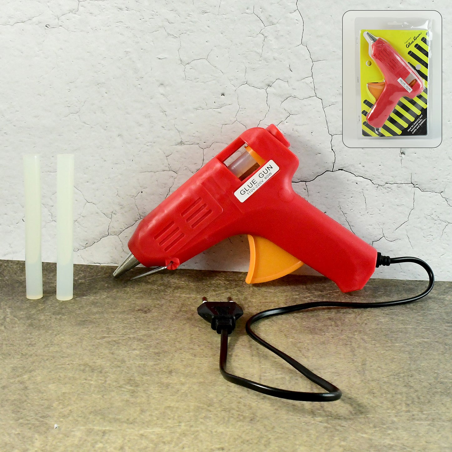 60 Watt Hot Melt Glue Gun with On/Off Switch & Glue Sticks (1 Pc) - Happy Price - Image 3
