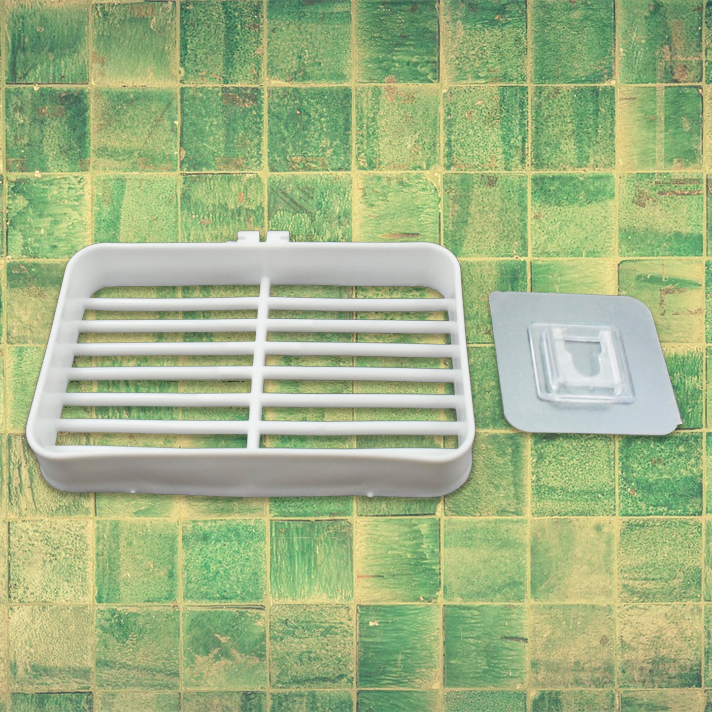 Soap Dish Holder For Bathroom Shower Wall Mounted Self Adhesive Soap Holder Saver Tray-plastic Sponge Holder For Kitchen Storage Rack Soap Box (Plastic Box) - Happy Price - Image 4