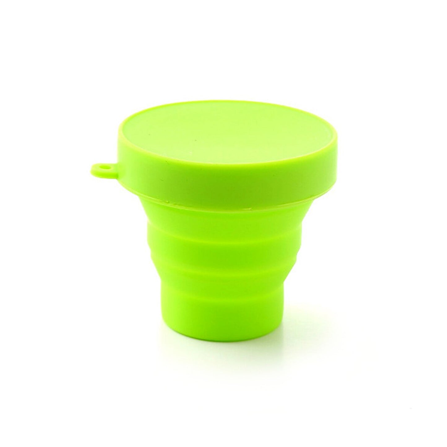 Round Silicone Foldable Glass Cup Foldable Travel Mug With Lid (1 Pc) - Happy Price - Image 3