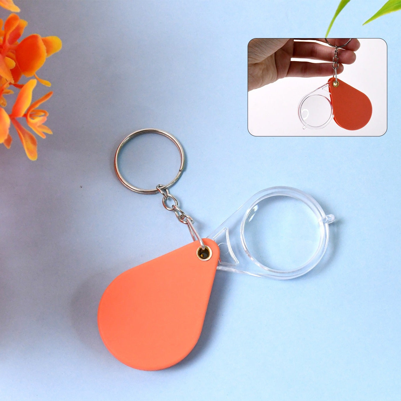 Folding Magnifier Portable Mini Magnifier Keychain (1 Pc) - Happy Price - Image 1