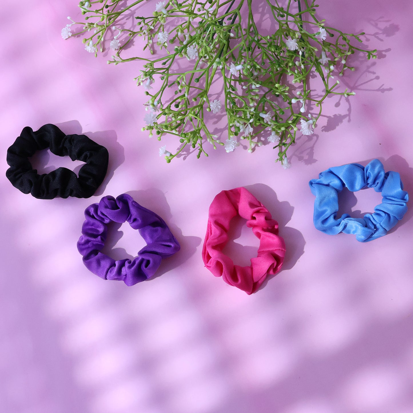 Set of 4 Soft Fabric Hair Ties - Gentle Ponytail Holders for All Hair Types - Happy Price - Image 5