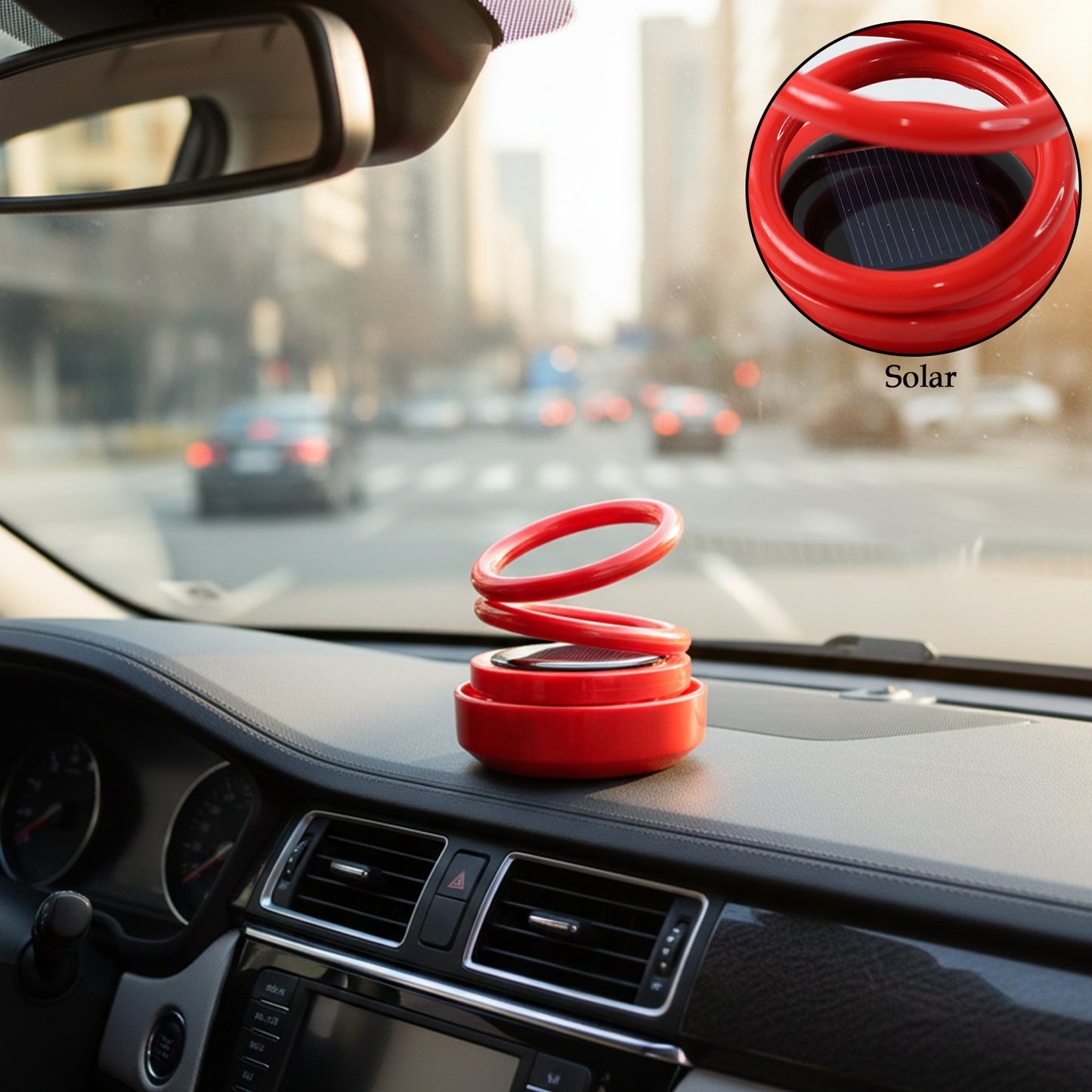 Solar Powered Rotating Car Aroma Diffuser - 1 Pc - Happy Price - Image 3