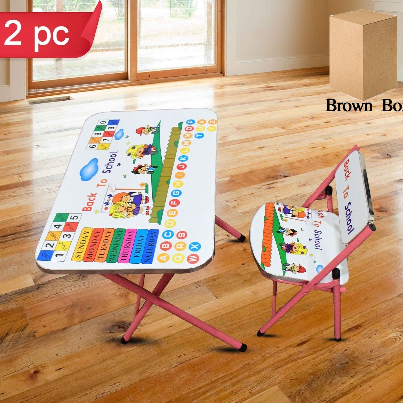 Multifunction Portable Foldable Study Table Chair (2 Pc Set) - Happy Price - Image 1
