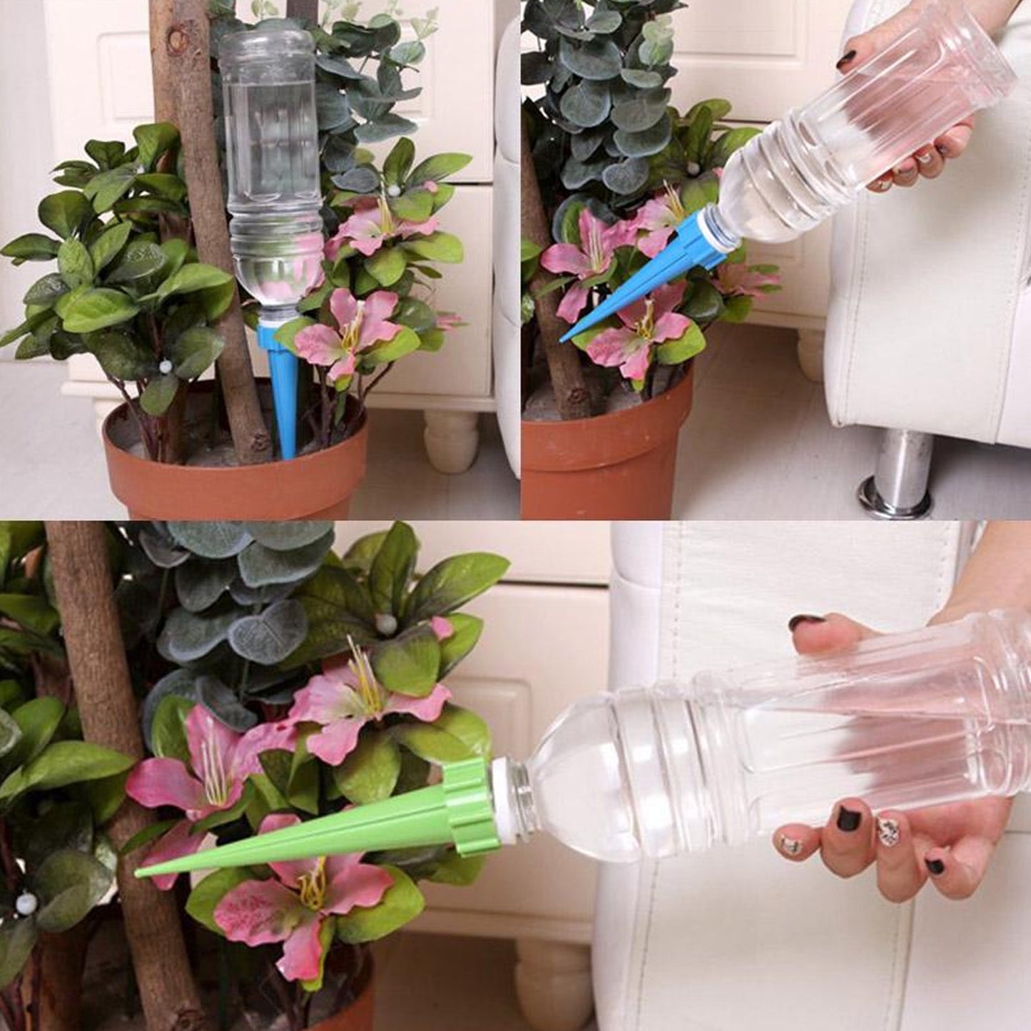 Plant Watering Spikes Self Watering Spikes Water Dripper For Plants Adjustable Plant Watering Devices With Slow Release Control Valve Switch - Happy Price - Image 4