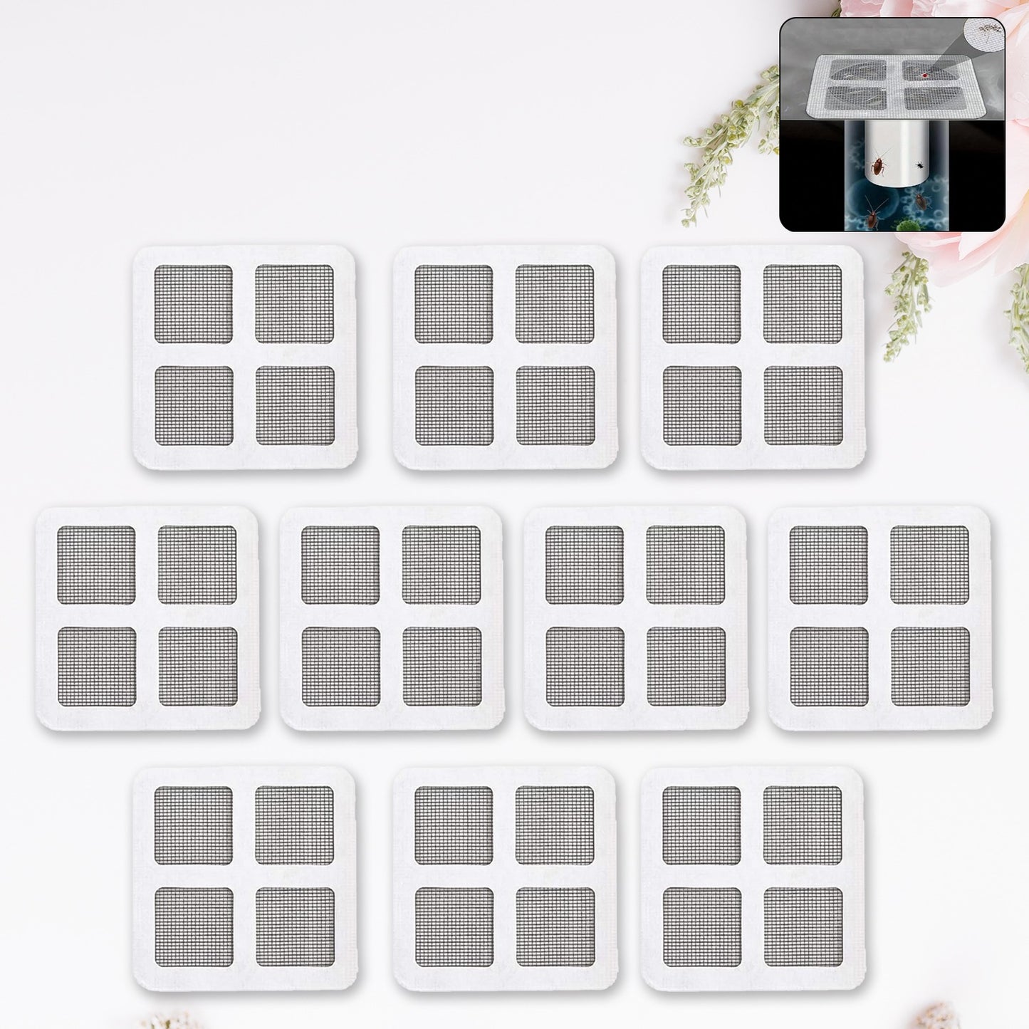 Window Screen Mesh Hole Repair Kit Patch Adhesive (1010 Cm 10 Pcs Set) - Happy Price - Image 2