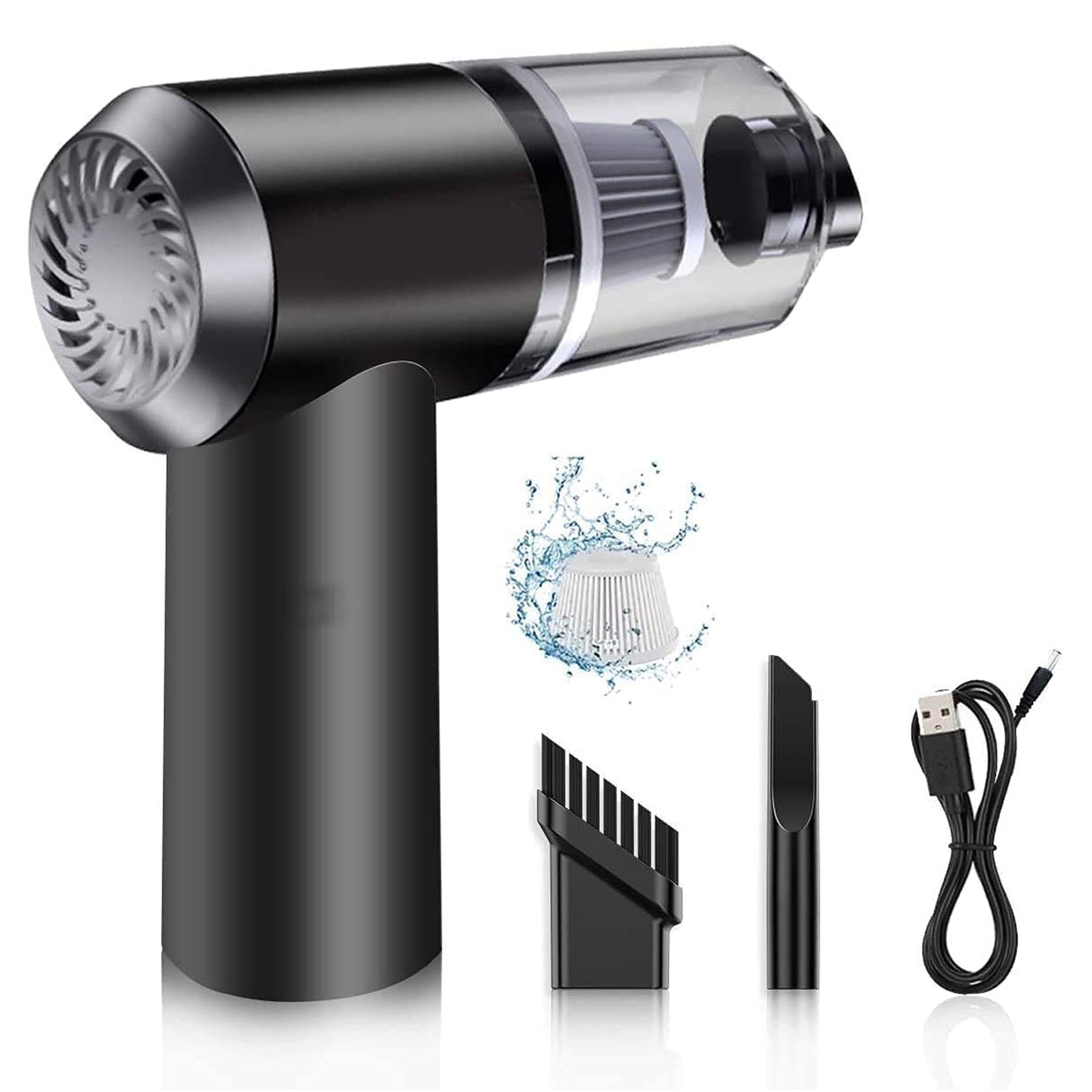 Vacuum Cleaner Dust Collection 2 In 1 Car Vacuum Cleaner 120w High-power Handheld Wireless Vacuum Cleaner Home Car Dual-use Portable Usb Rechargeable - Happy Price - Image 2