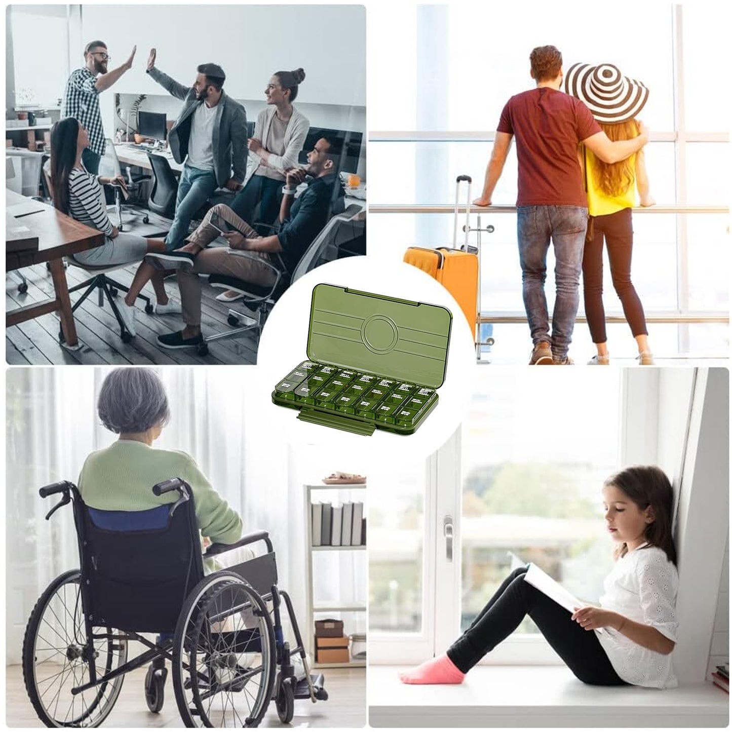 Portable Weekly Pill Box Organiser Daily Pill Keeper 21 Grid Container (1 Pc) - Happy Price - Image 4