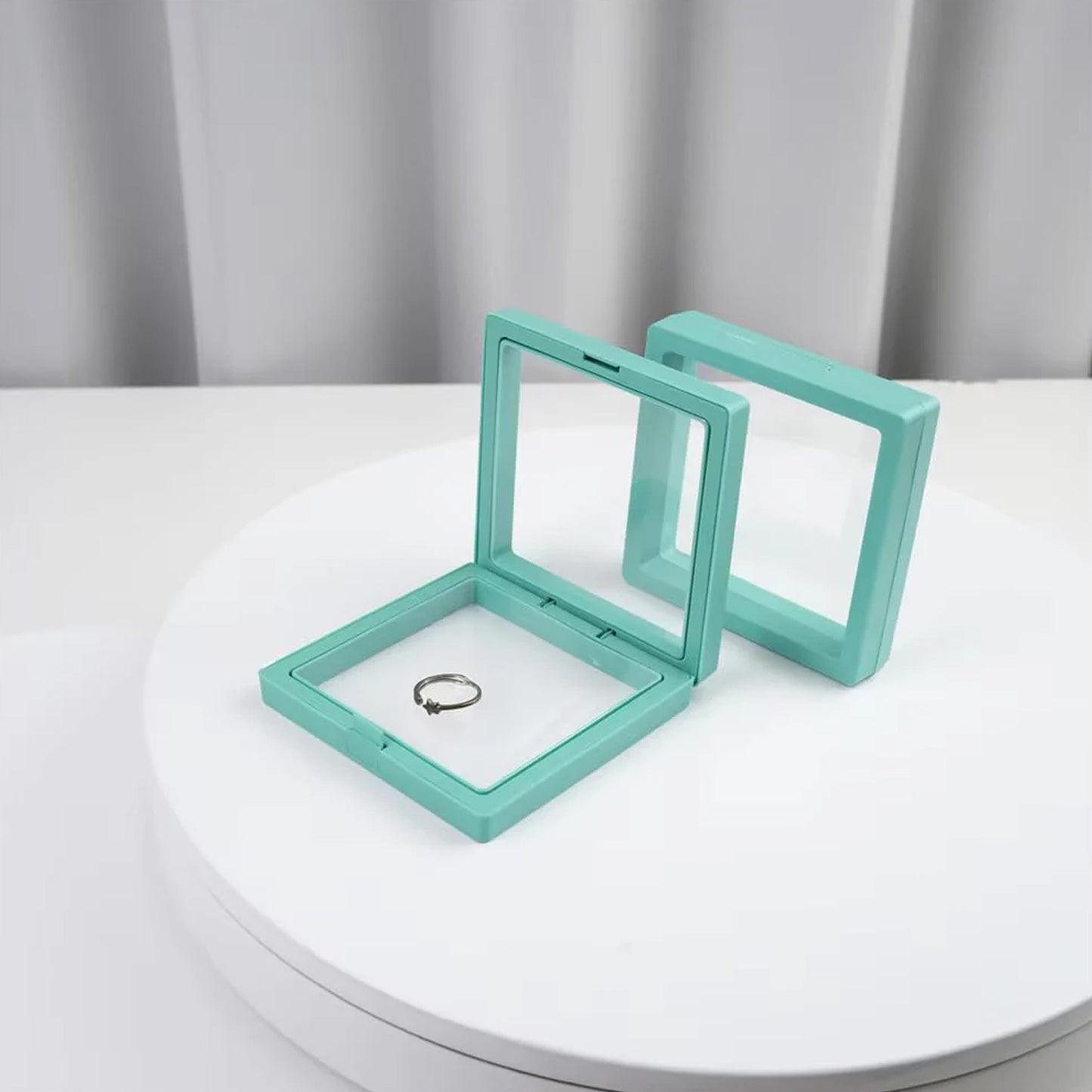 Transparent Jewellery Display Box 9x9 cm (1 Pc) - Floating Frame Organizer - Happy Price - Image 5