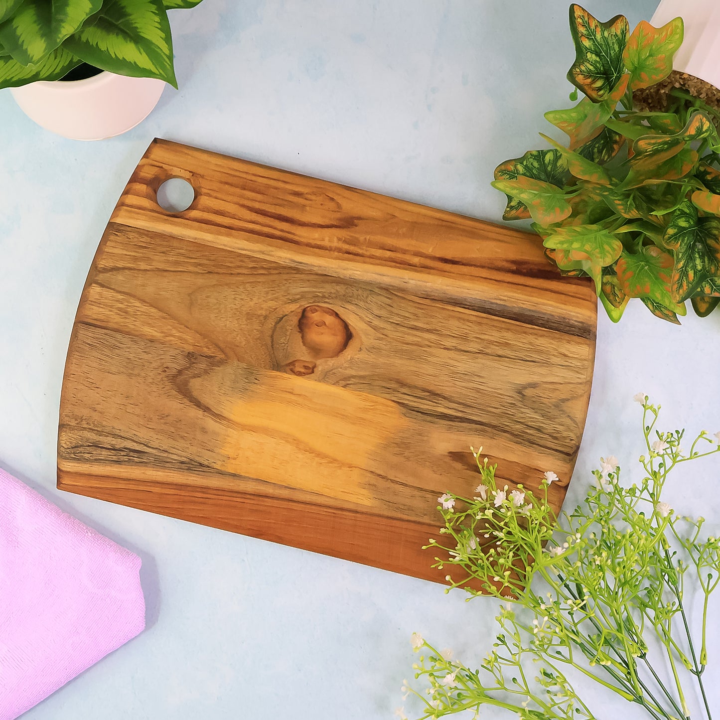 Premium Teak Wood Chopping Board for Kitchen (1 Pc) - Happy Price - Image 4