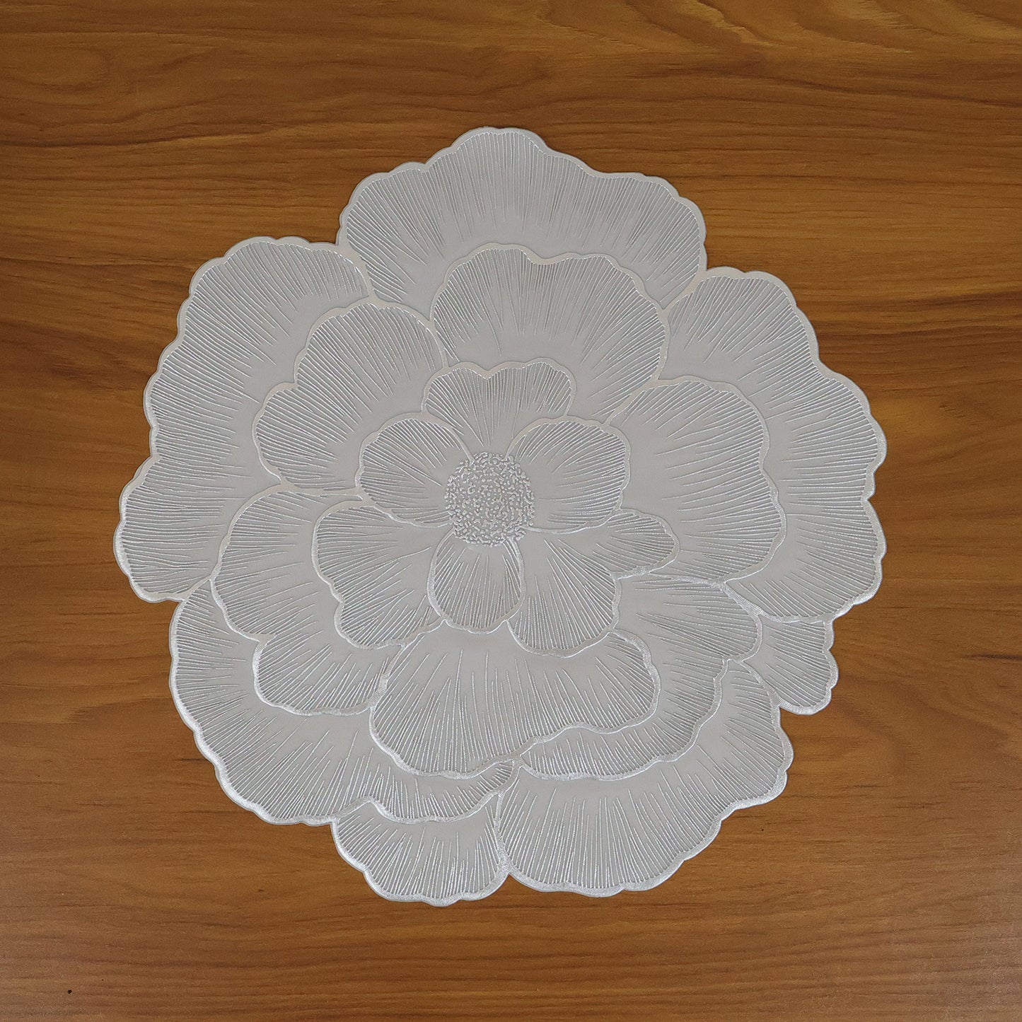 Round Floral PVC Table Mat - 1 Pc, 36x36 Cm - Waterproof Dining Placemat - Great Price - Image 7