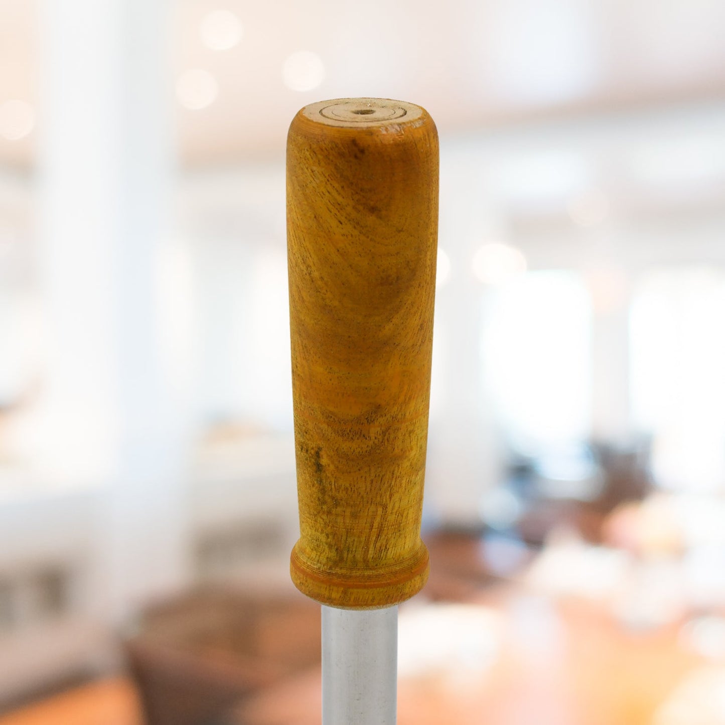 High Grade Stainless Steel Potato Masher Paubhaji Pav Bhaji Masher With Wooden Handle (1 Pc) - Happy Price - Image 2