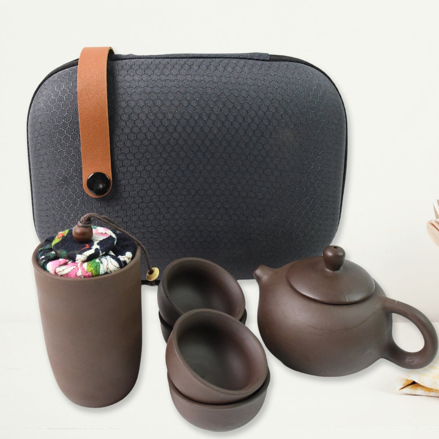 Portable Kung Fu Tea Set With A Portable Travel Bag (Set Of 6pcs) - Happy Price - Image 2