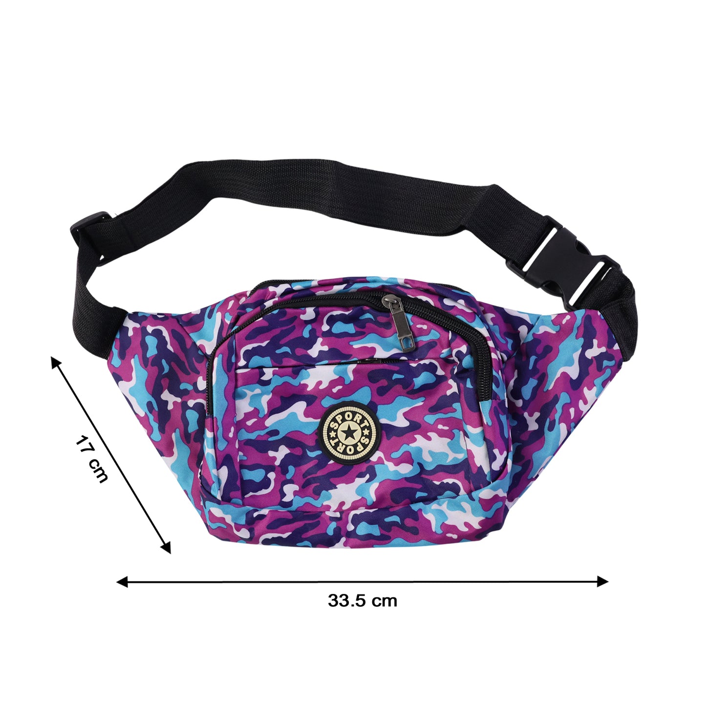 Camouflage Print Waist Bag (1 Pc) - Adjustable Strap for Travel & Sports - Happy Price - Image 5