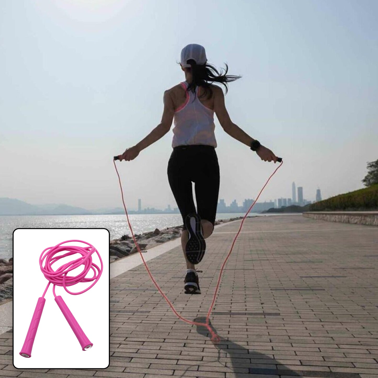 3m Plastic Adjustable Wire Skipping Skip High Speed Jump Rope Cross Fit Fitness Equipment Exercise Workout - Happy Price - Image 3
