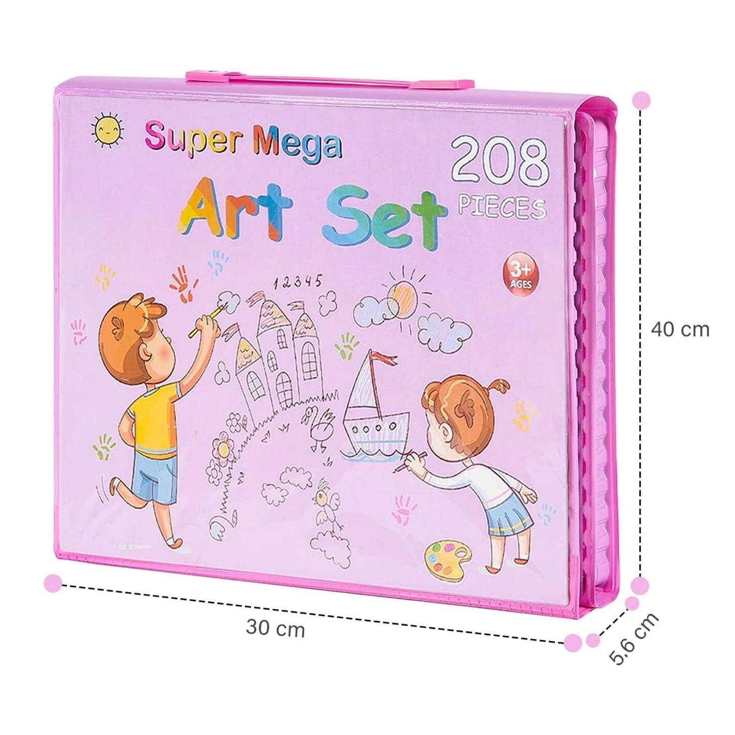 208 Piece Kids Art and Craft Drawing Coloring Kit with Organizer - Great Price - Image 5