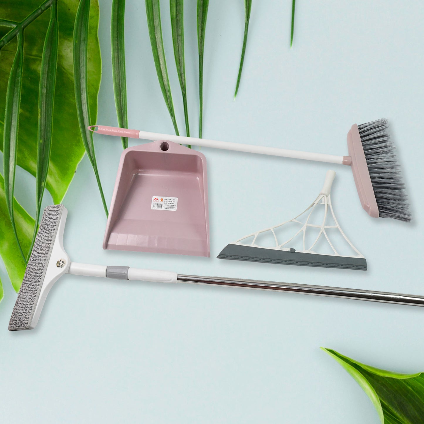 Dustpan Kitchen Wiper Window Cleaning Squeegee Tool Broom Brush (4 Pcs Combo) - Happy Price - Image 6