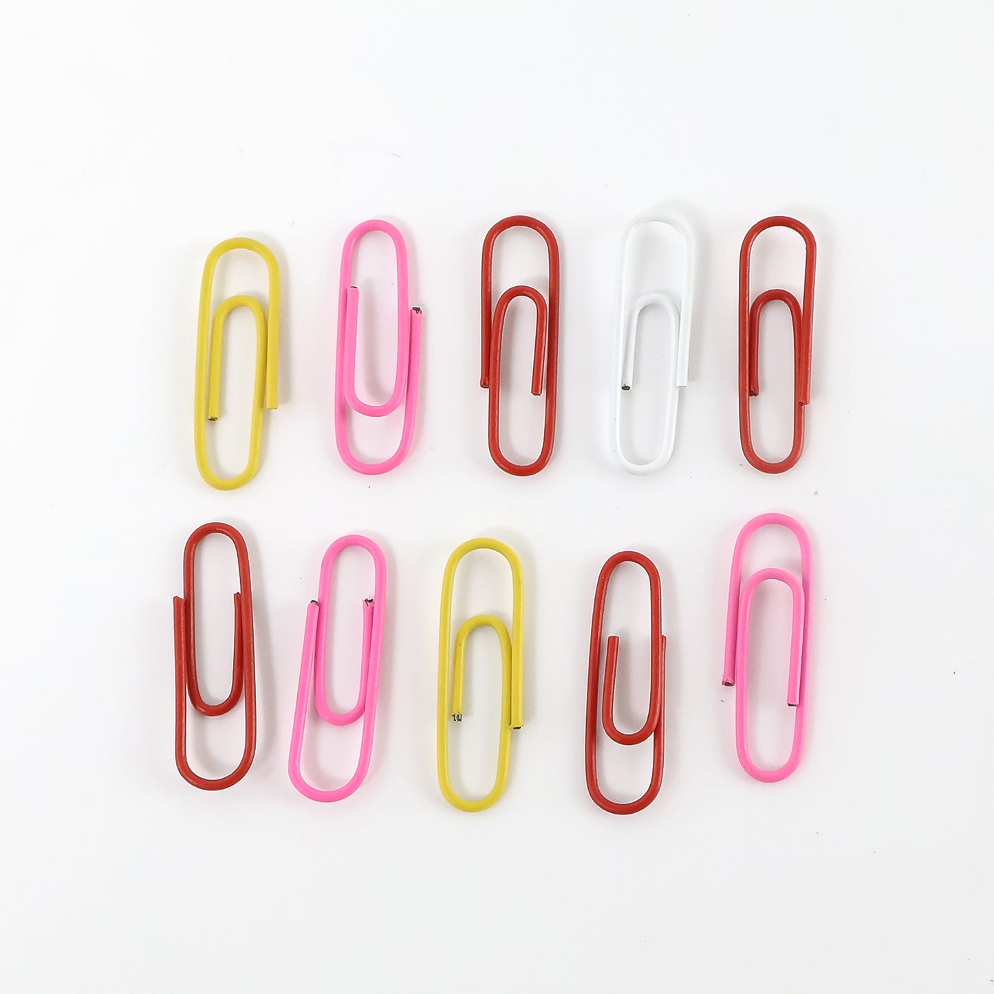 Vinyl Coated Paper Clips - 10 Piece Set, Assorted Colours, Standard Size - Happy Price - Image 2
