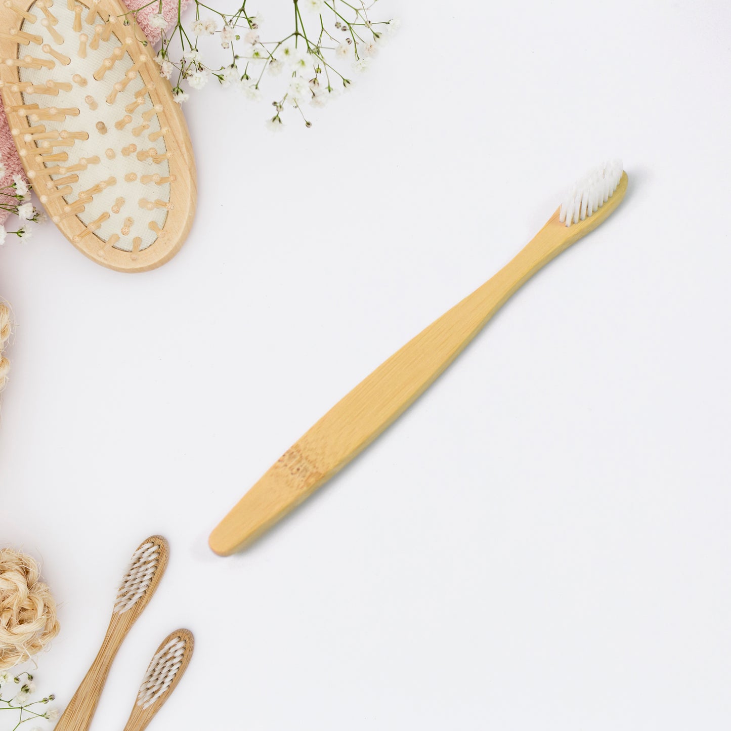 Wooden Bamboo Brush Toothbrush Ultra Soft Bristles (1 Pc) - Happy Price - Image 5
