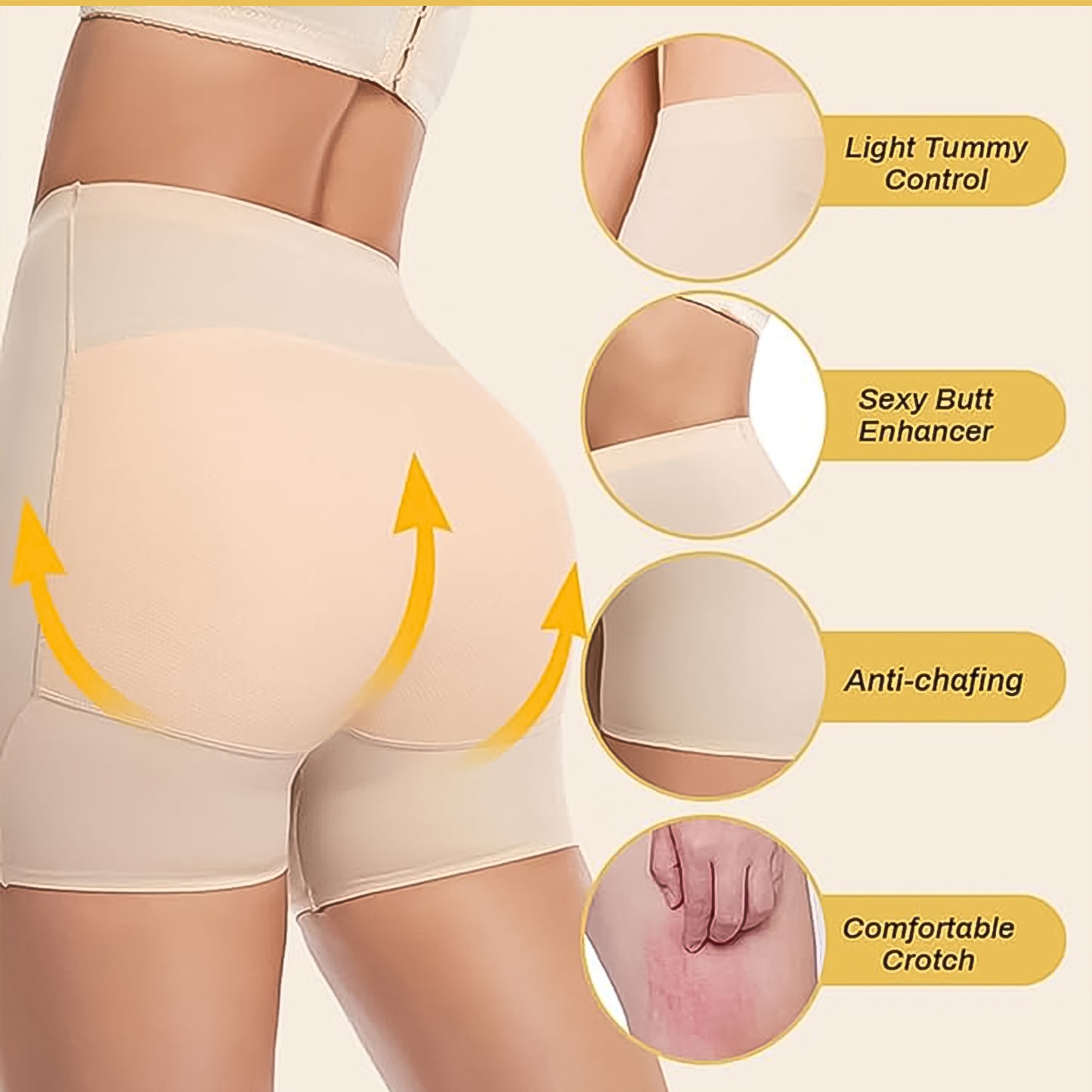 Womens Butt Lifter Padded Underwear Hip Pads Body Shaper Control Knickers Hip Pad (1 Pc Medium) - Happy Price - Image 2
