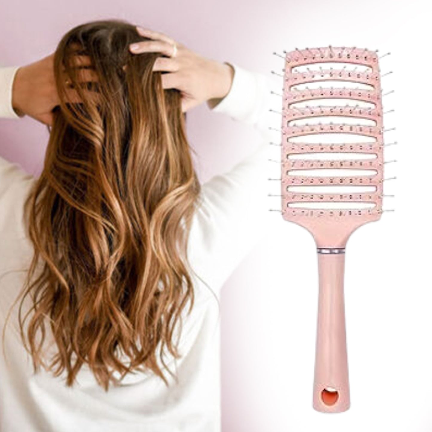 Scalp Massage Hair Brush Comb - 24 Cm (1 Pc) - Happy Price - Image 5
