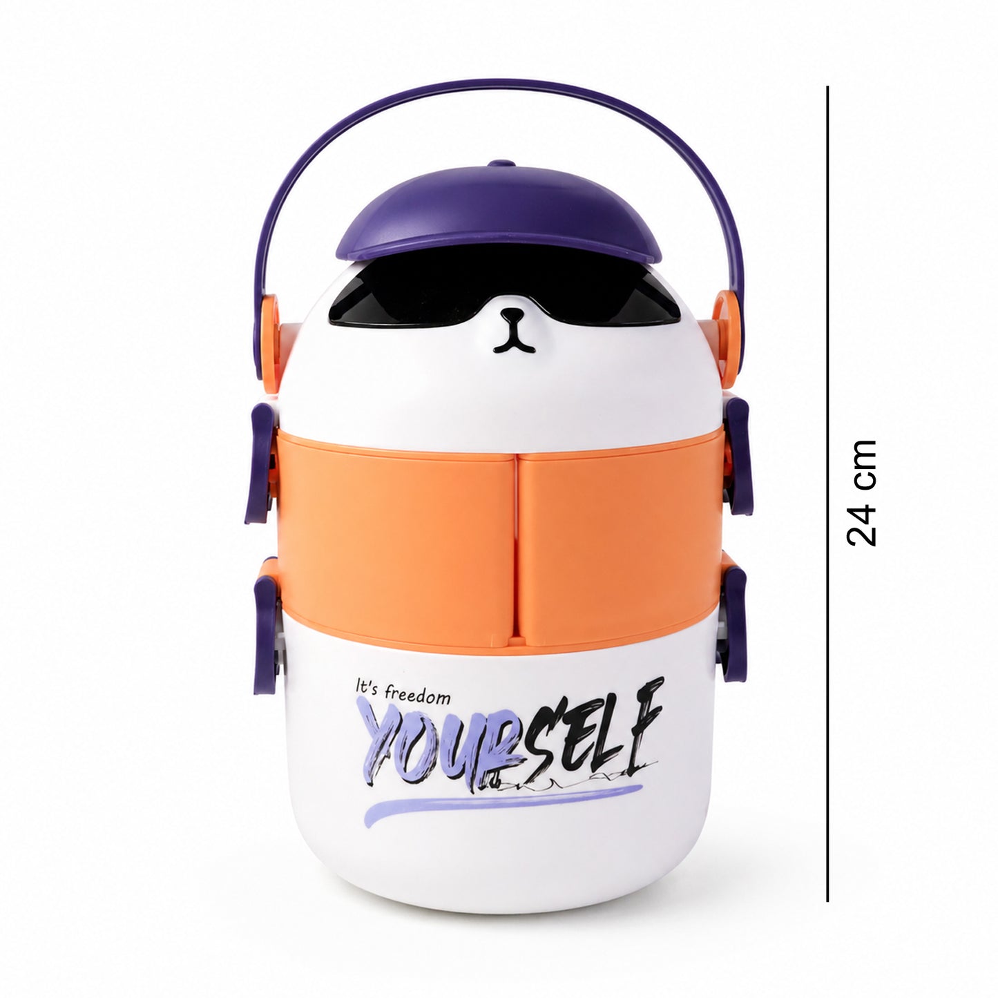 Cute Cartoon Double Layer Lunch Box with Handle - 1 Pc - Great Price - Image 5