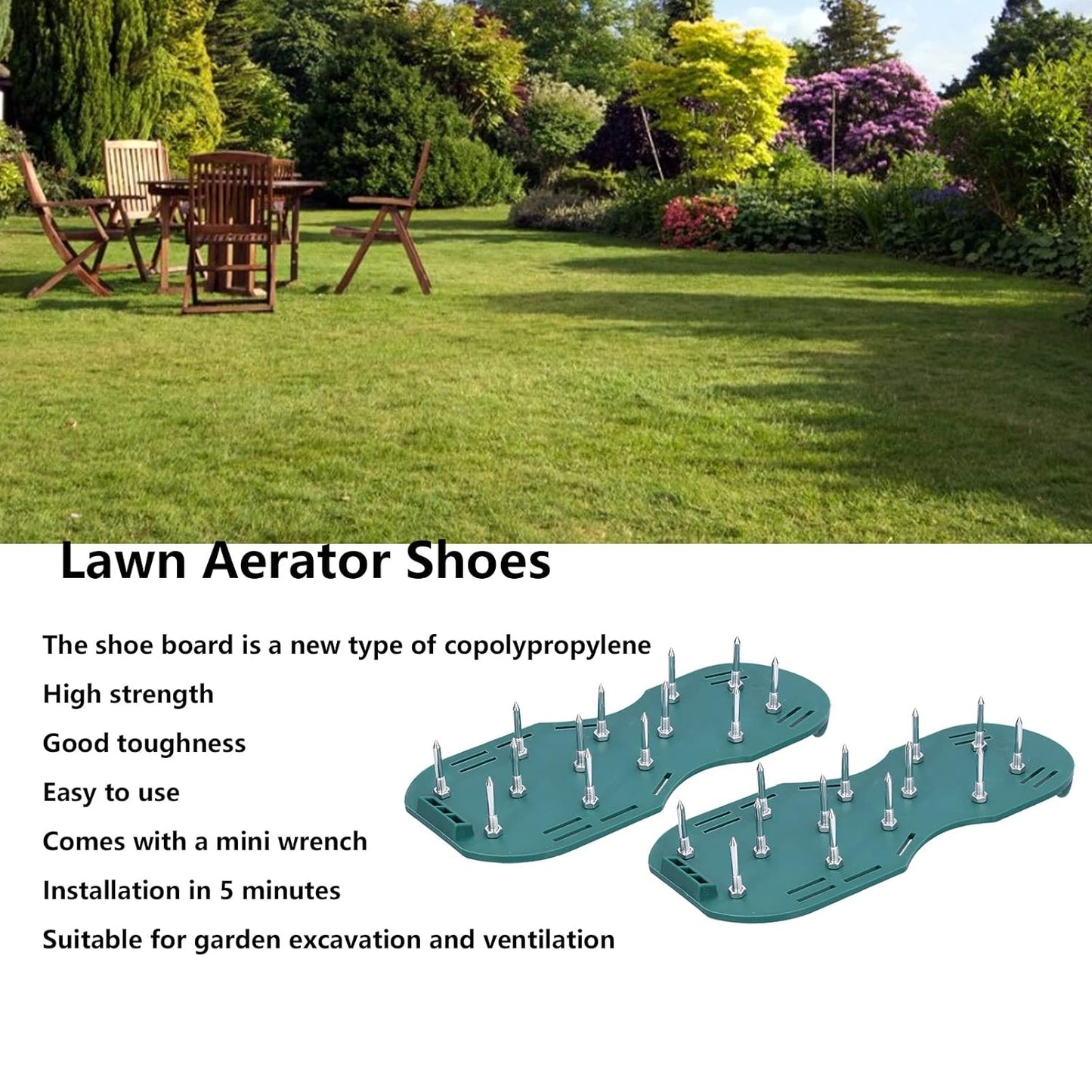 Garden Lawn Aerator Sandals with Spikes - For Yard & Patio Soil Loosening - Happy Price - Image 7