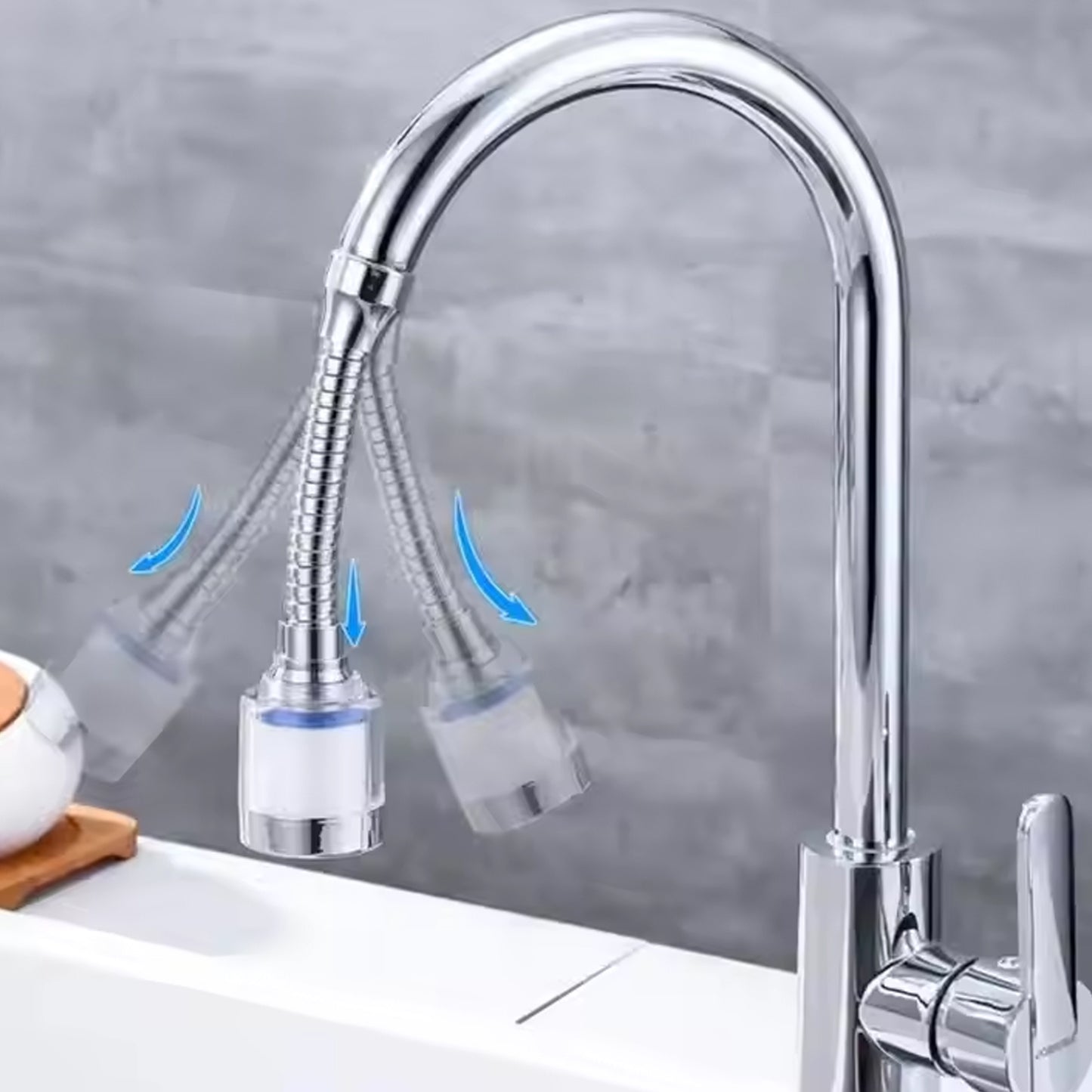 Plastic Faucet Sprayer Extender with Water Saving Jet Stream - 6.5 Inch - Happy Price - Image 5