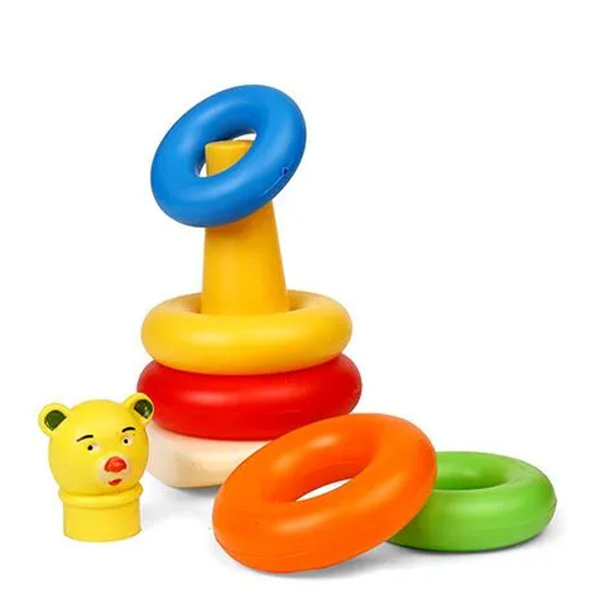 Plastic Baby Kids Teddy Stacking Ring Jumbo Stack Up Educational Toy 5pc - Happy Price - Image 4