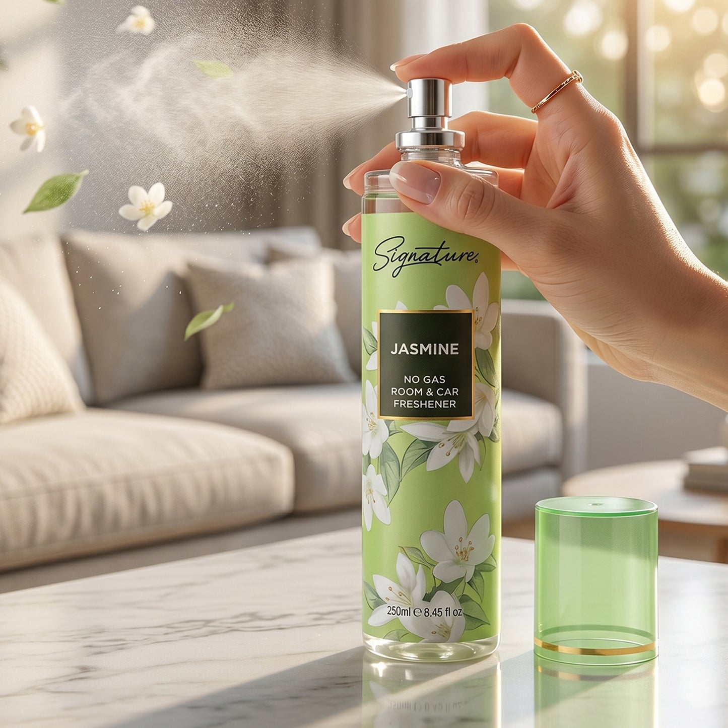Signature Jasmine Air Freshener Spray 250 ML - Long Lasting Floral Scent for Home & Car - Great Price - Image 3
