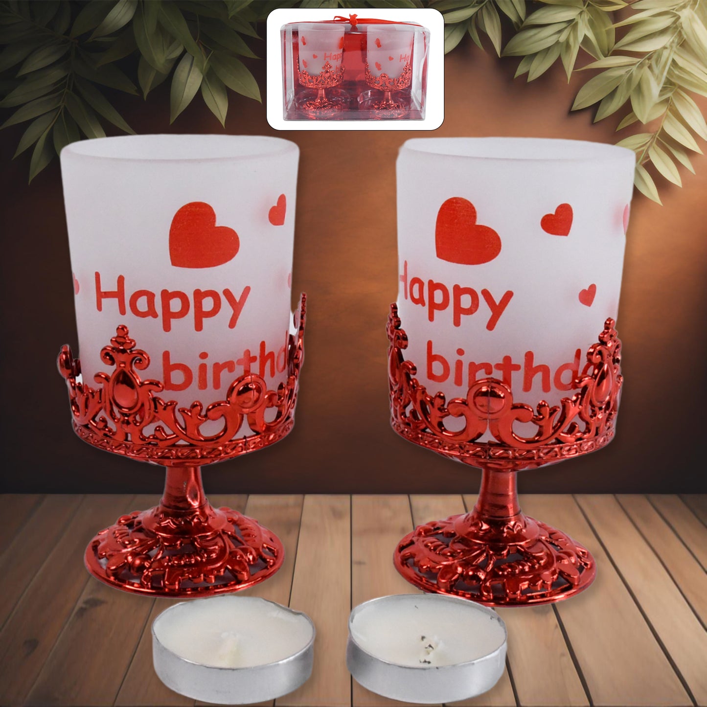 Tealight Holder Stylishly Shaped Candle Diya Stand Plastic Beautiful Design Festival (2 Pc Mix Design) - Happy Price - Image 2