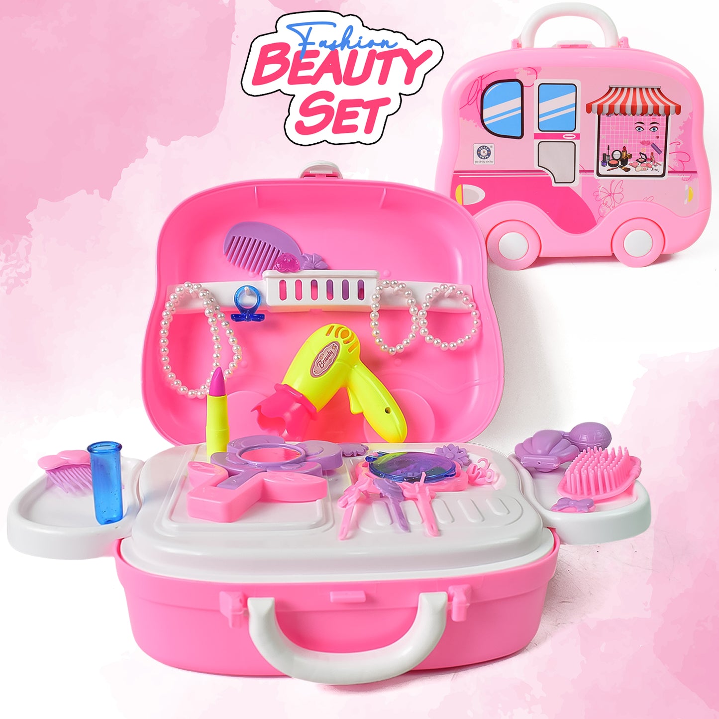 Beauty Make Up Case And Cosmetic Set - Happy Price - Image 6