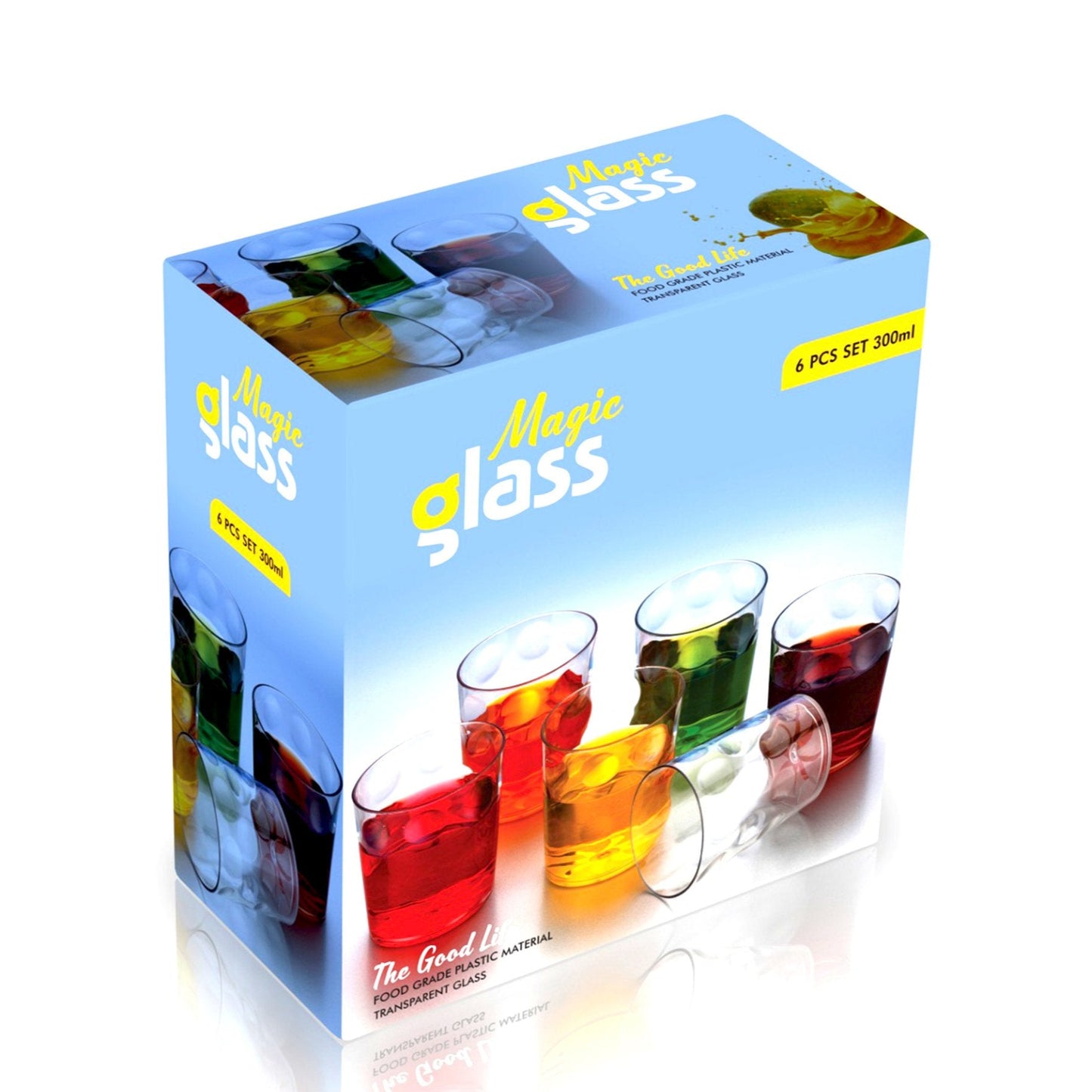 Multi Purpose Unbreakable Drinking Glass (Set Of 6 Pieces) (300ml) - Happy Price - Image 1