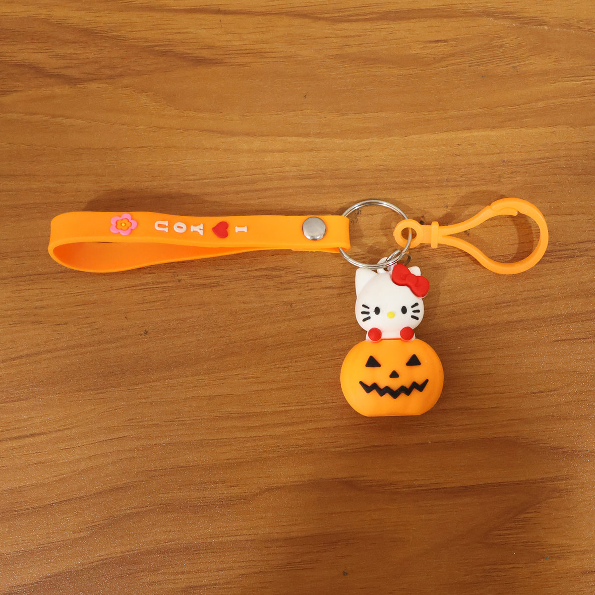 Cartoon Cat Pumpkin Silicone Keychain - 1 Pc - Happy Price - Image 7